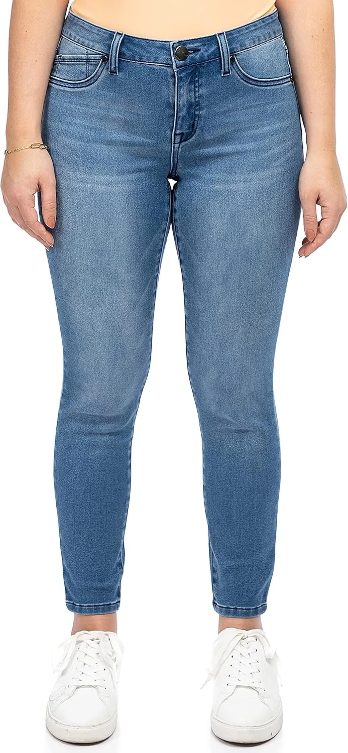 1822 Denim Women's Petite 26" Butter Mid-Rise Skinny Jeans