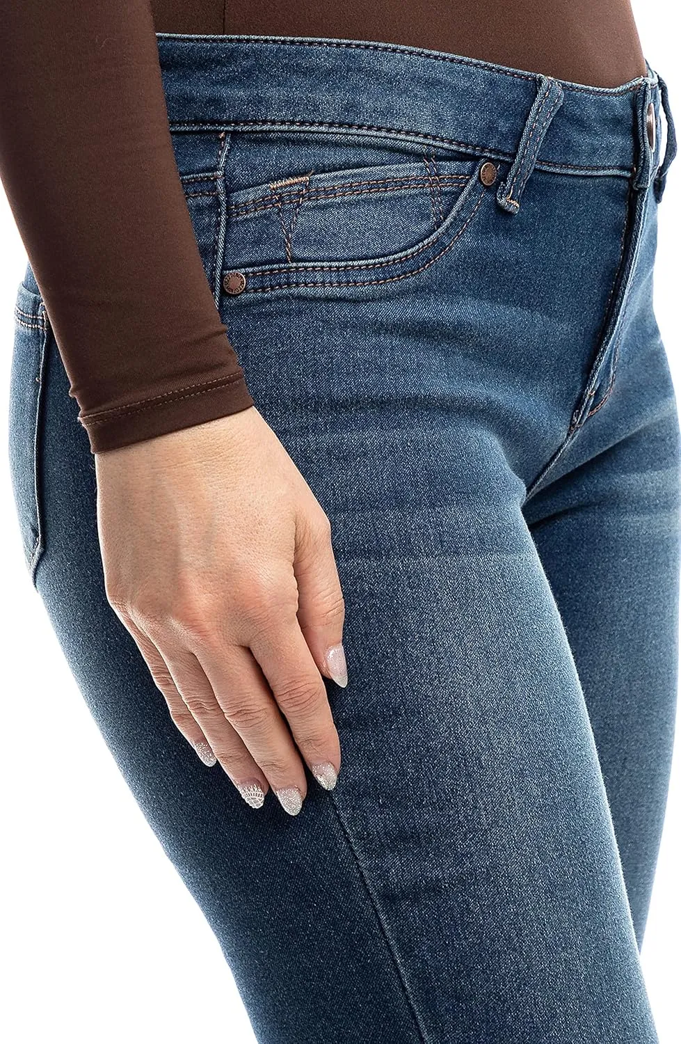 1822 Denim Women's Petite 26" Butter Mid-Rise Skinny Jeans