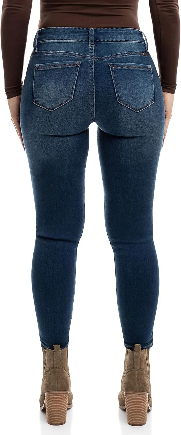 1822 Denim Women's Petite 26" Butter Mid-Rise Skinny Jeans