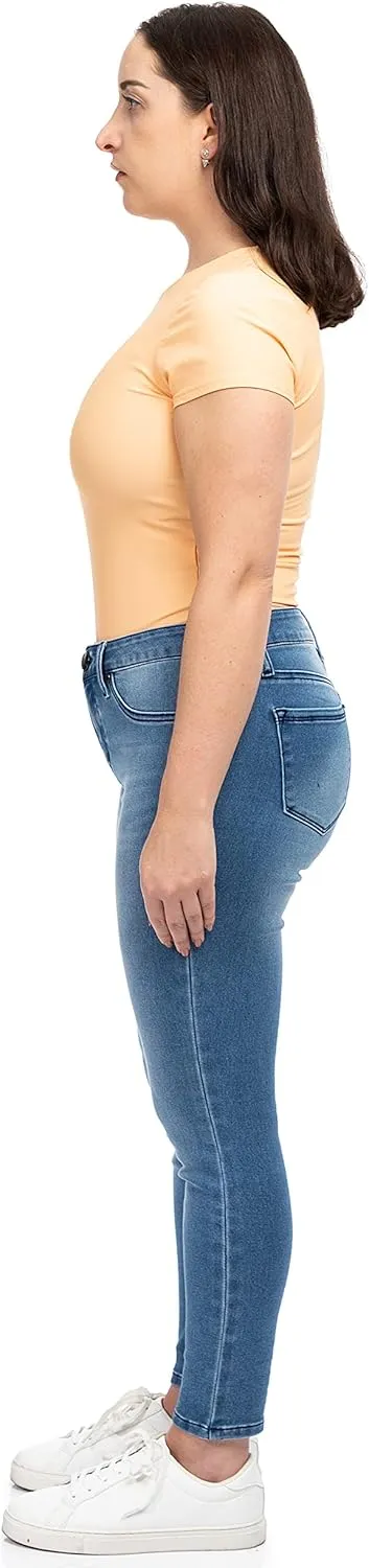 1822 Denim Women's Petite 26" Butter Mid-Rise Skinny Jeans