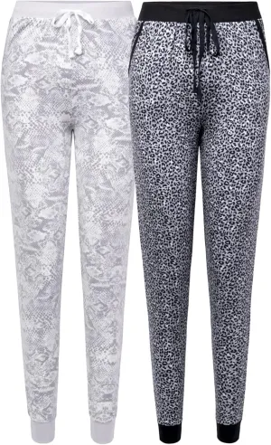 2-Pack of Women's Cozy Butter Soft Jersey Lounge Pants with Pockets and Drawstring  Perfect for Lounging and Sleeping