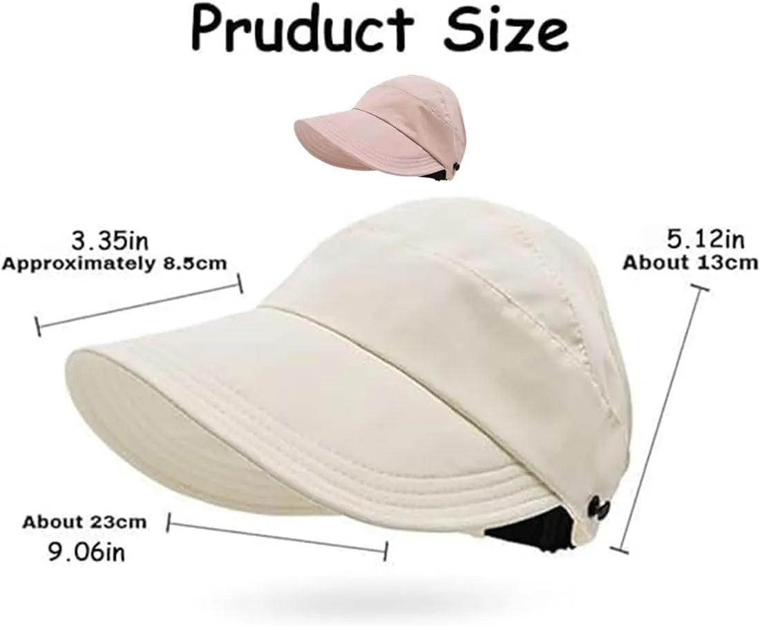 2025 Classupery Women's Wide Brim Sun Hat – Adjustable Breathable Mesh Top, Sun Shade Summer Hat