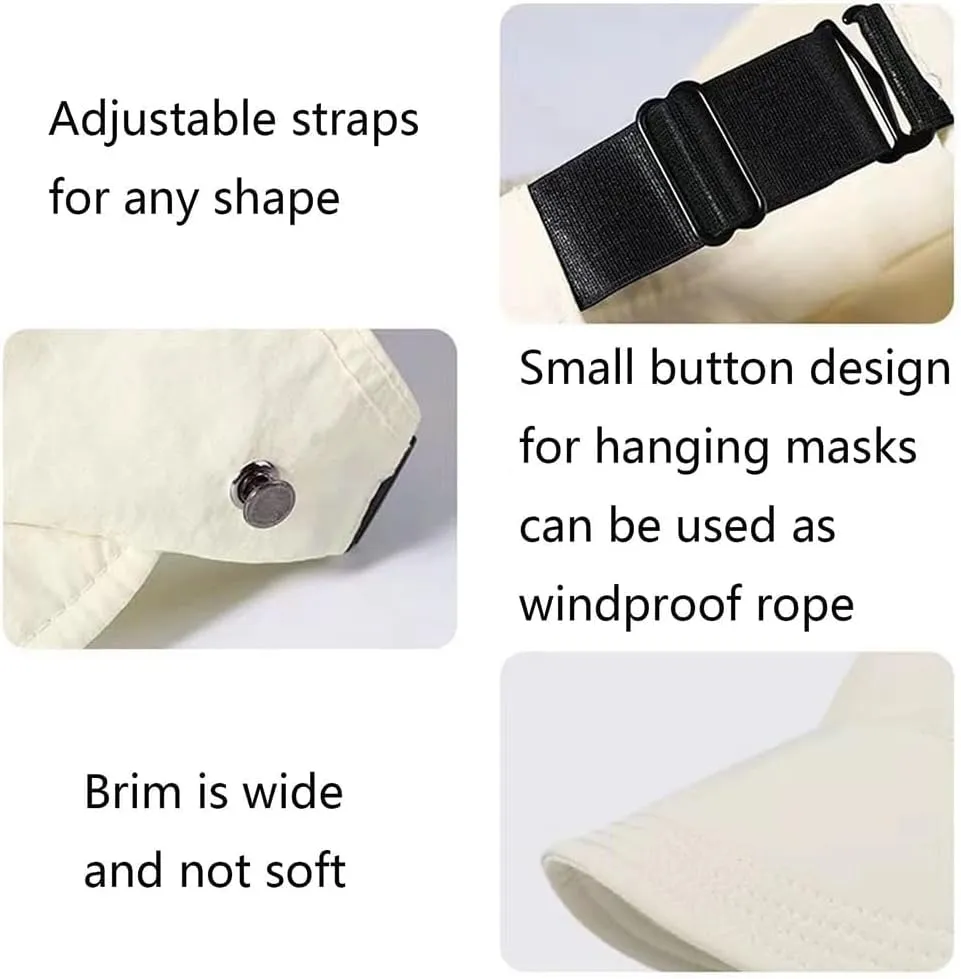 2025 Classupery Women's Wide Brim Sun Hat – Adjustable Breathable Mesh Top, Sun Shade Summer Hat