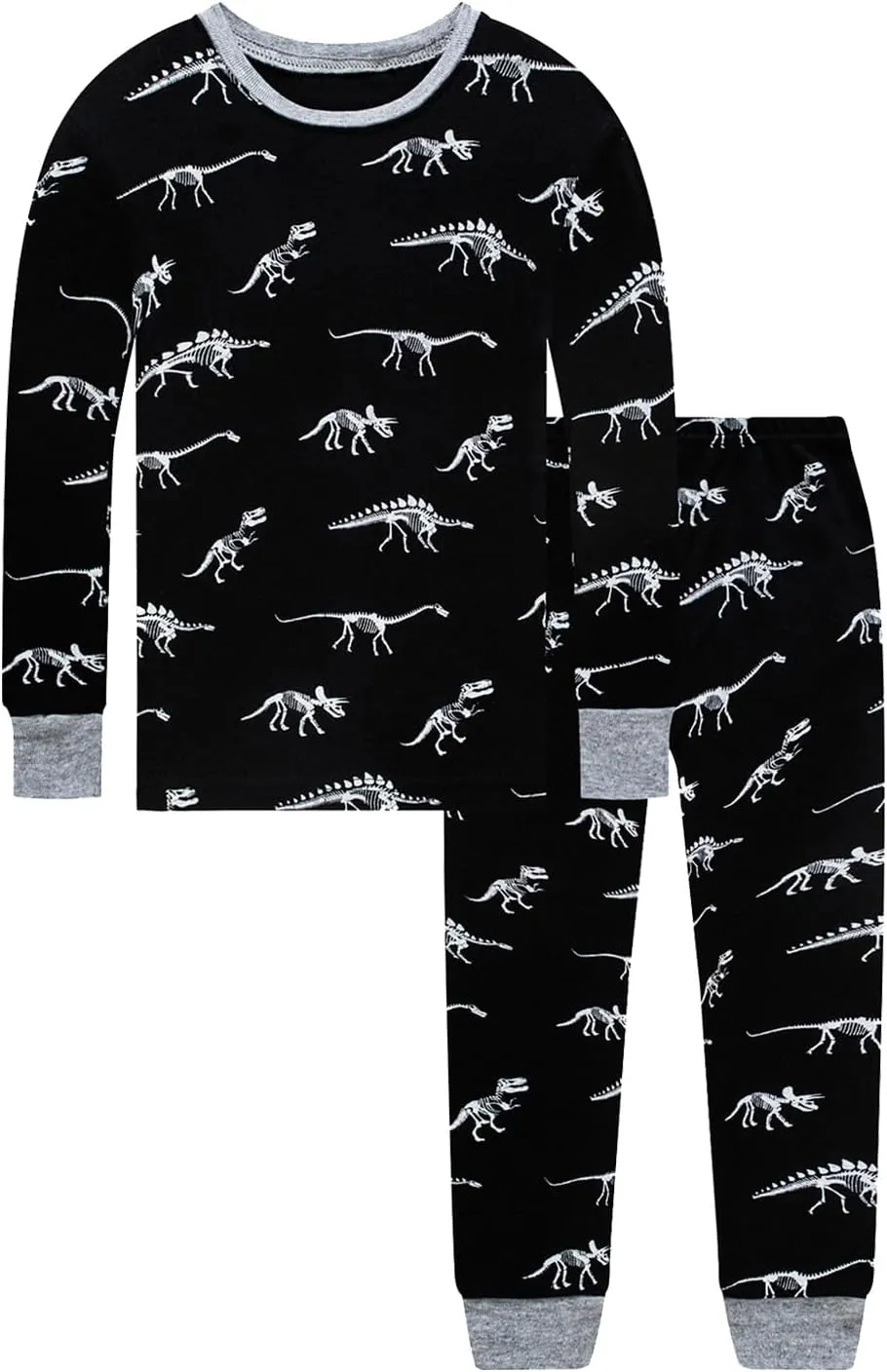 4 Pieces Boys Pajamas Toddler Boys Long Sleeve Cotton Pjs Kids Sleepwear Sets 24Months-12Years