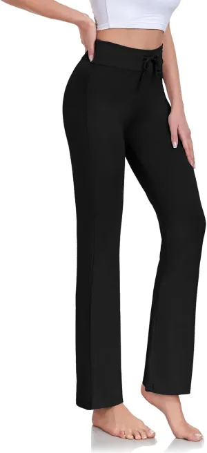 ADANIKI Women's Long Modal Comfy Drawstring Trousers Loose Straight-Leg for Yoga Running Sporting