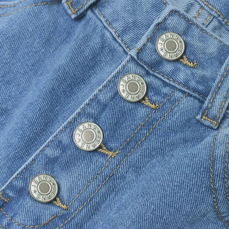 Akivide Women's Baggy Ankle Jeans Casual Loose Straight Leg Button Boyfriend Cropped Cute Denim Pants