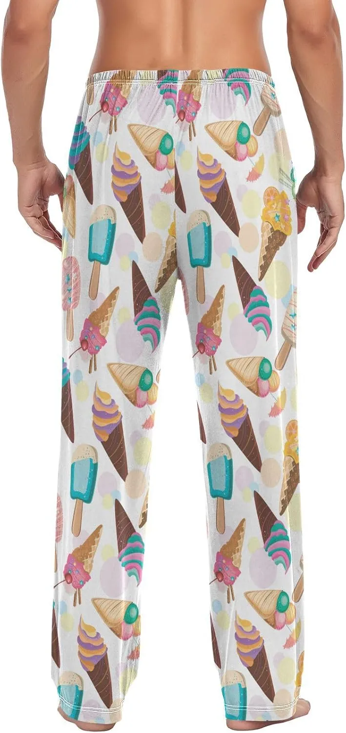 Aslsiy Mens Pajama Bottoms Four Pajama Pants Sleep Pants for Men Lounge PJ Pants