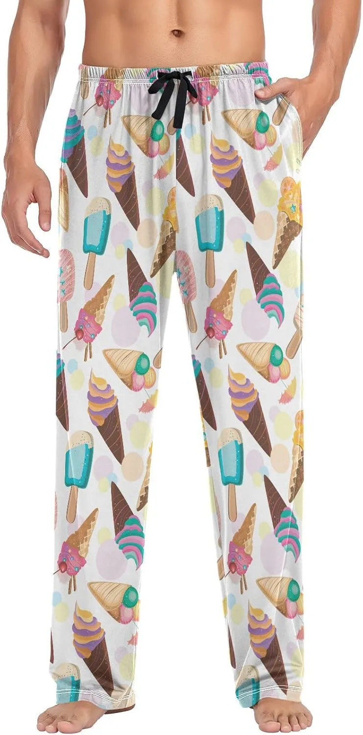 Aslsiy Mens Pajama Bottoms Four Pajama Pants Sleep Pants for Men Lounge PJ Pants