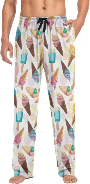 Aslsiy Mens Pajama Bottoms Four Pajama Pants Sleep Pants for Men Lounge PJ Pants