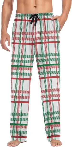 Aslsiy Men's Pajama Bottoms Soft Mens Sleep Pants Christmas Pajama Pants Winter Lounge PJ Pants