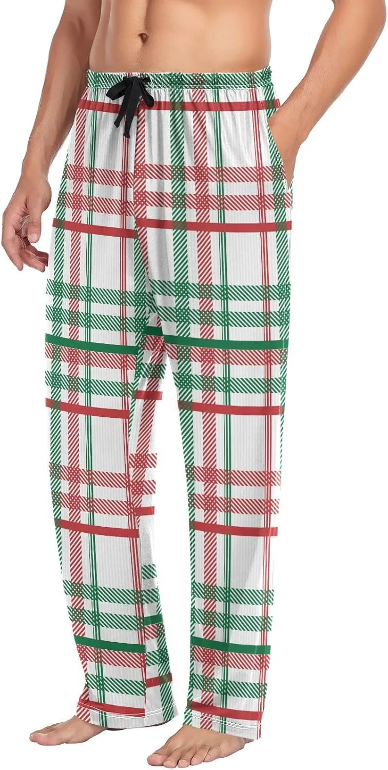 Aslsiy Men's Pajama Bottoms Soft Mens Sleep Pants Christmas Pajama Pants Winter Lounge PJ Pants