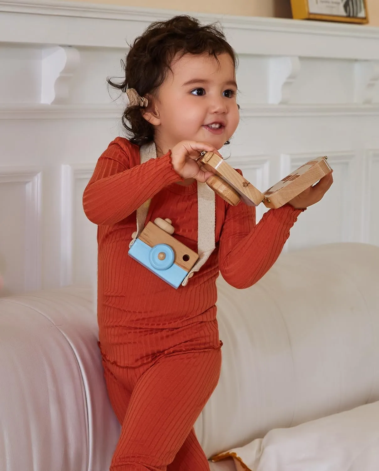 Baby Girls Pajamas Sets 2-8Y Toddler Kids Soft Comfy Modal Tencel Long-Sleeve Snug fit Sleepwear pjs