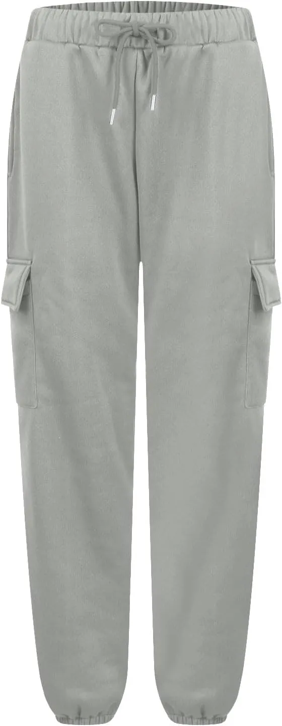 Baggy Sweatpants for Women Casual Fleece High Waisted Drawstring Joggers with Pockets Comfy Lounge Pants