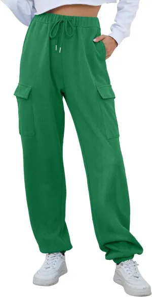 Baggy Sweatpants for Women Casual Fleece High Waisted Drawstring Joggers with Pockets Comfy Lounge Pants