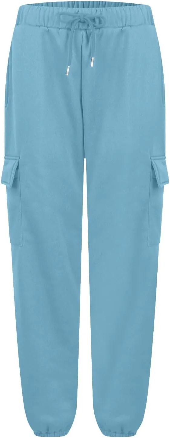 Baggy Sweatpants for Women Casual Fleece High Waisted Drawstring Joggers with Pockets Comfy Lounge Pants