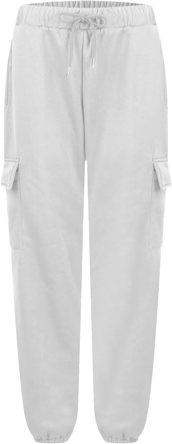 Baggy Sweatpants for Women Casual Fleece High Waisted Drawstring Joggers with Pockets Comfy Lounge Pants