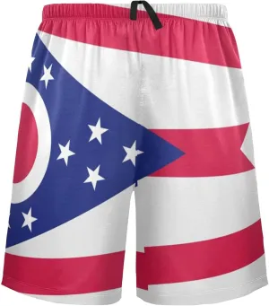 Bald Eagle On American Flag Patriotic USA Design Men's Pajama Pants Shorts Sleepwear Lounge Pajama Bottoms