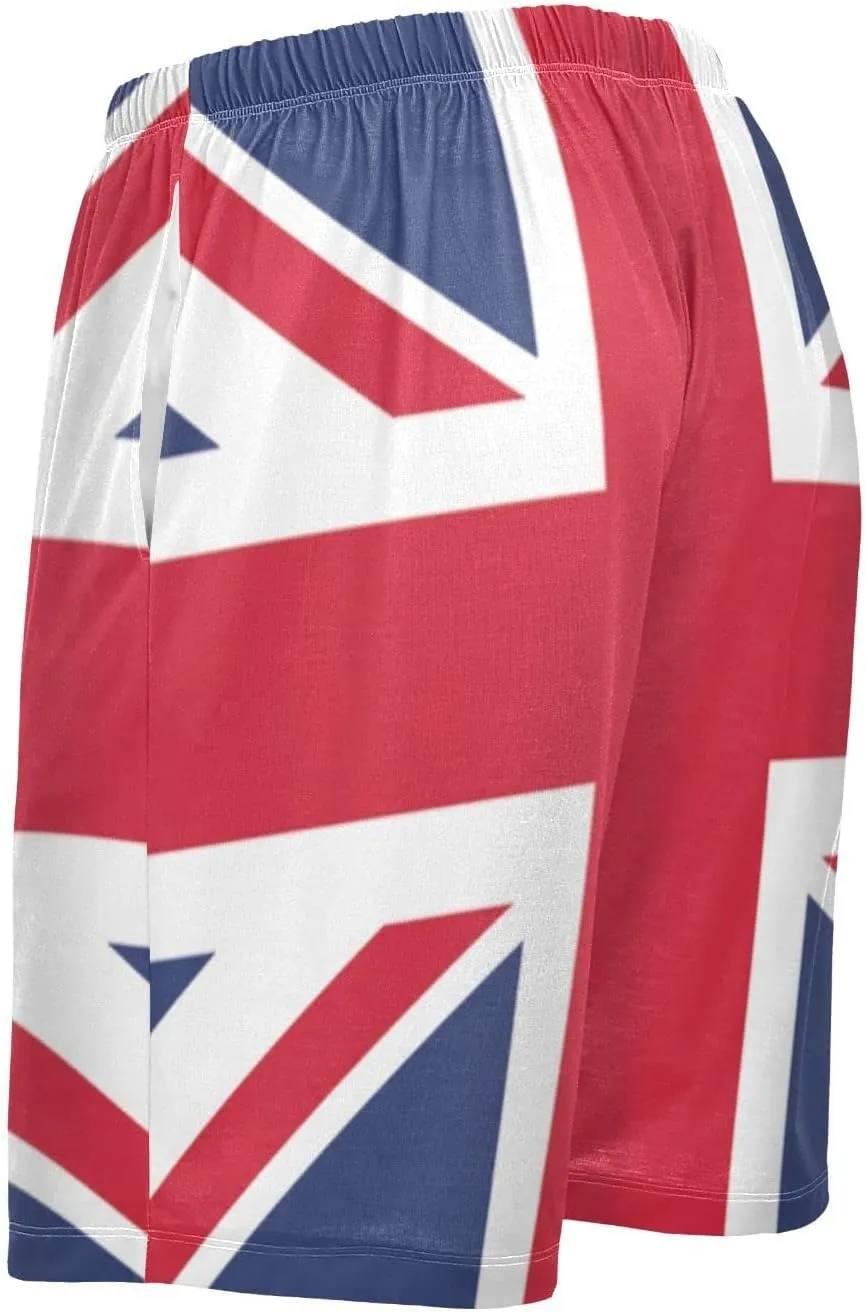 Bald Eagle On American Flag Patriotic USA Design Men's Pajama Pants Shorts Sleepwear Lounge Pajama Bottoms