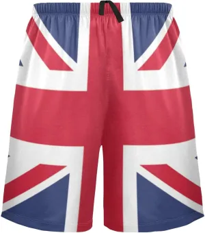 Bald Eagle On American Flag Patriotic USA Design Men's Pajama Pants Shorts Sleepwear Lounge Pajama Bottoms