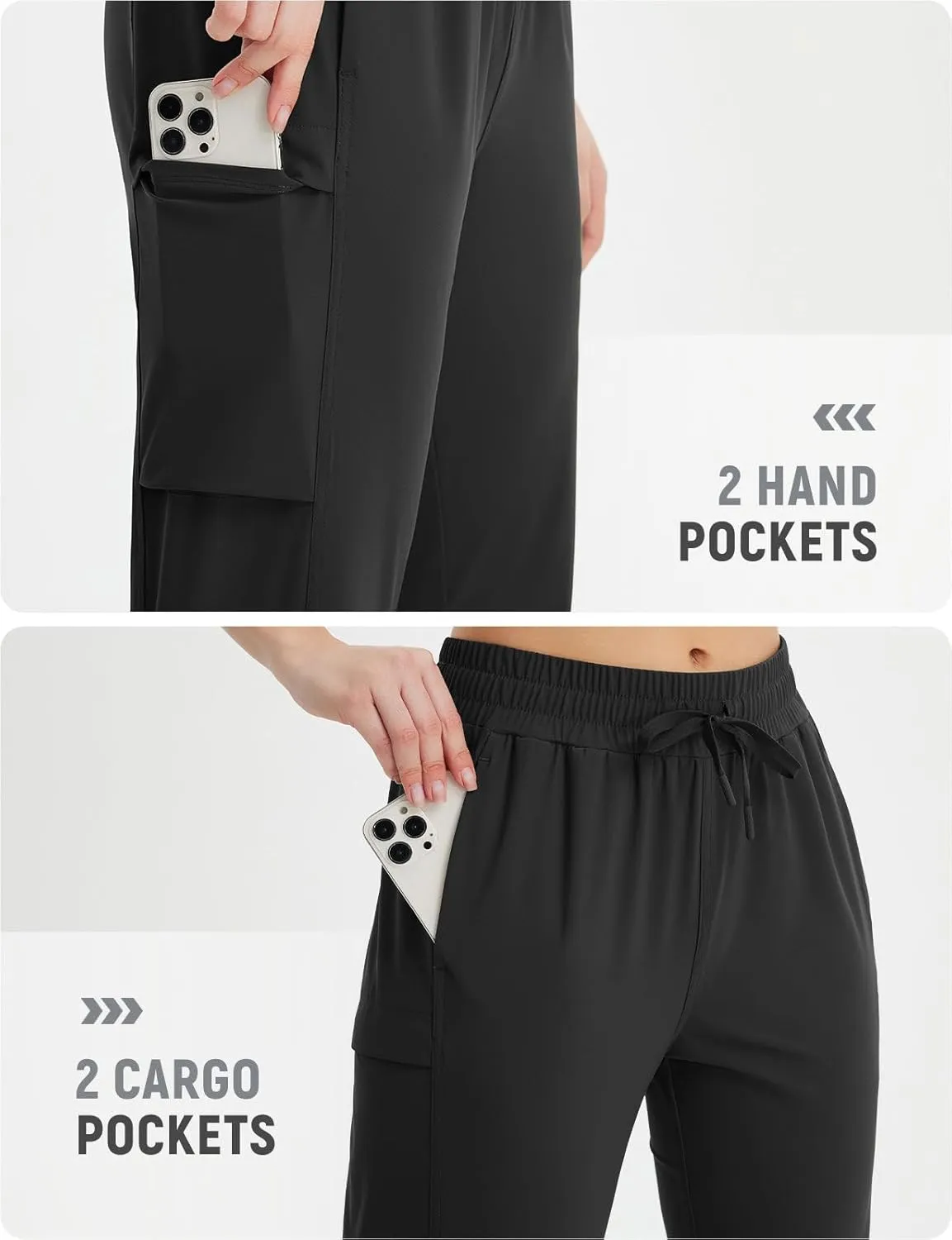 baleaf Women's Cargo Joggers Hiking Pants with Pockets Lightweight Jogger Quick Dry Sweatpants
