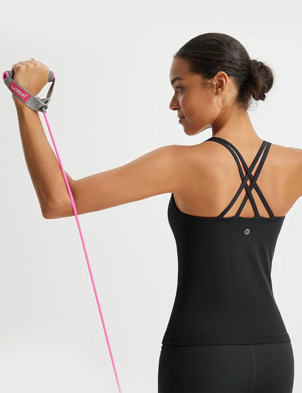baleaf Women's Workout Tank Tops with Wireless Padded Yoga Crop Longline Sports Bras Double Spaghetti Strap