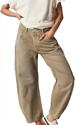 Barrel Jeans Women Trendy Low Waisted Wide Leg Barrel Jeans Baggy Vintage Denim Trouser Dressy Loose Fit Jean Pants