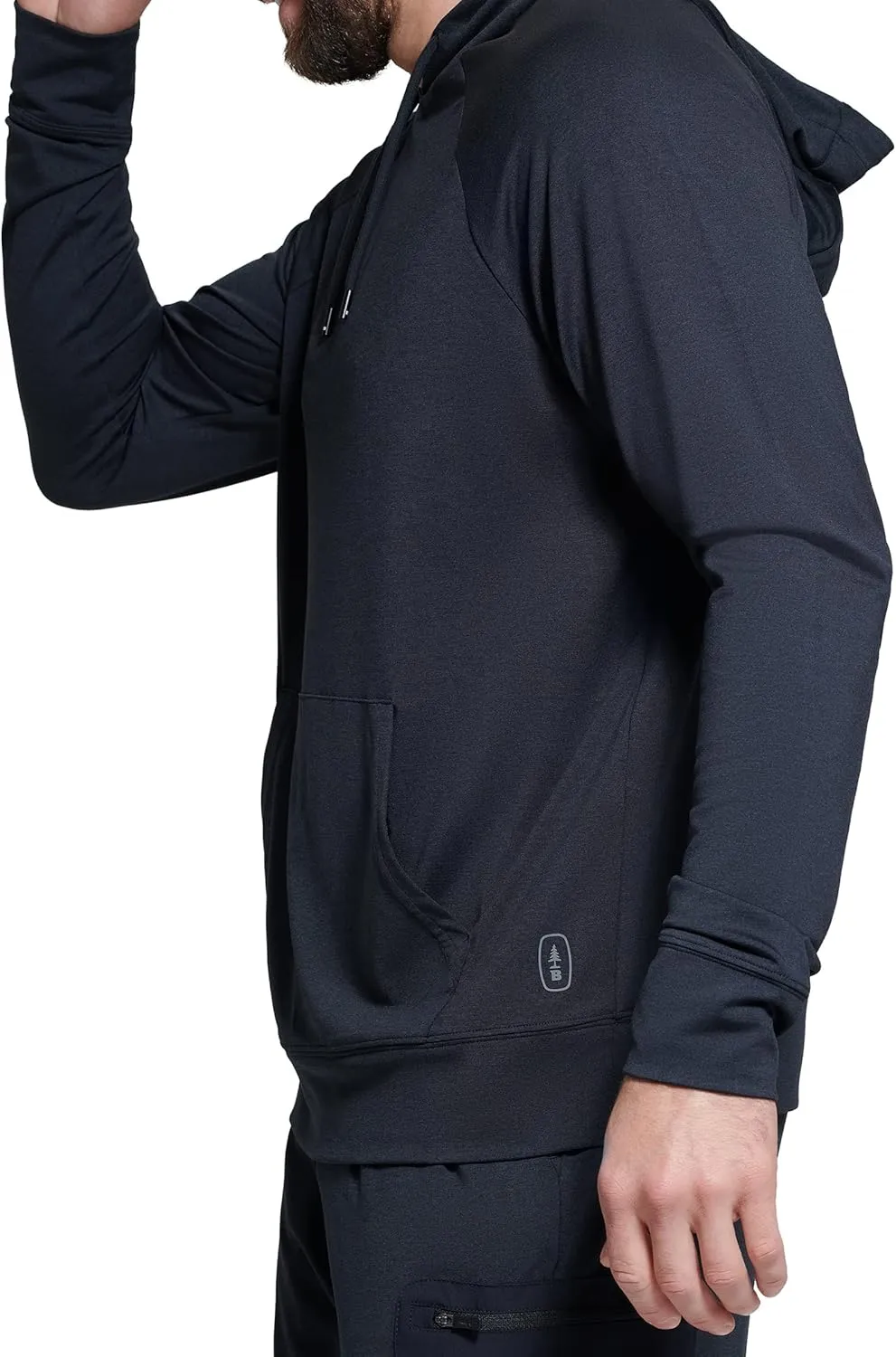 BASS OUTDOOR Men's Pullover Kangaroo Lightweight Knit Sweater