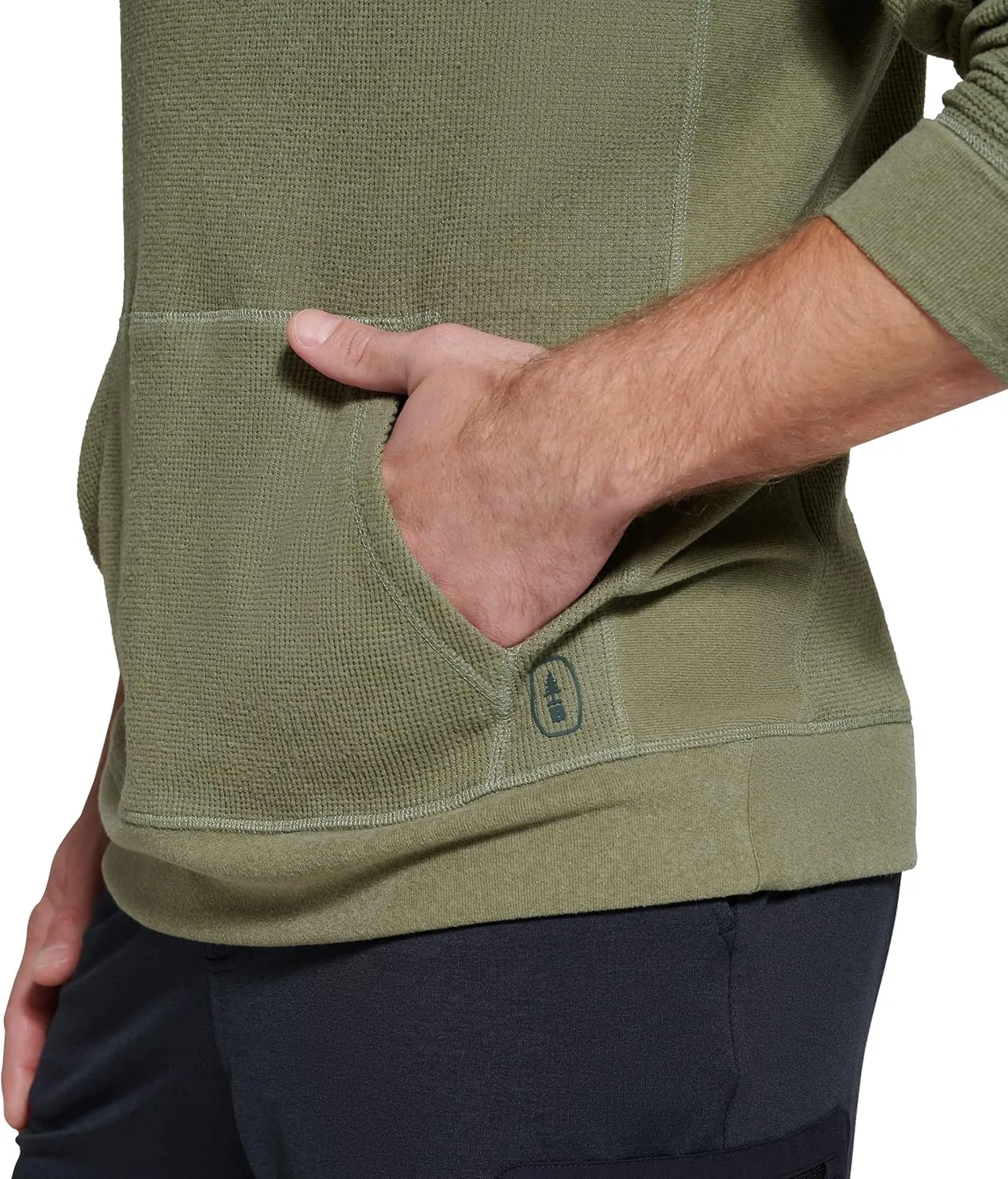 BASS OUTDOOR Men's Pullover Kangaroo Lightweight Knit Sweater