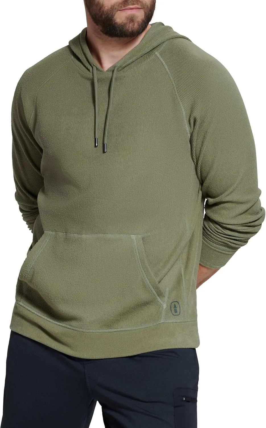 BASS OUTDOOR Men's Pullover Kangaroo Lightweight Knit Sweater