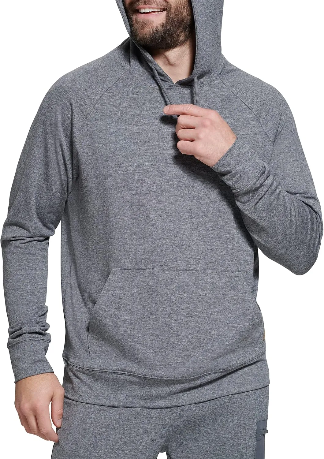 BASS OUTDOOR Men's Pullover Kangaroo Lightweight Knit Sweater