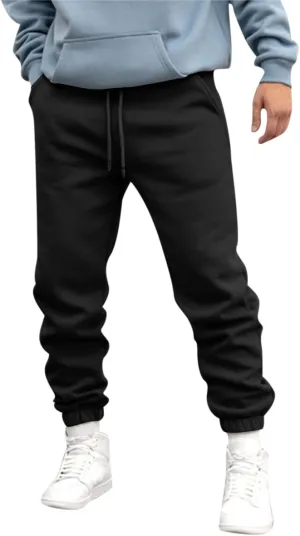 Big and Tall Sweatpants for Men Lightweight Joggers Quick Dry Warm Sherpa Lined Athletic Sweatpants Winter Drawstring
