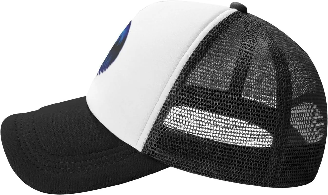 Bigfoot Trucker Hat Cap Adjustable Snapback Baseball Cap for Men Women Breathable Mesh Hat Black