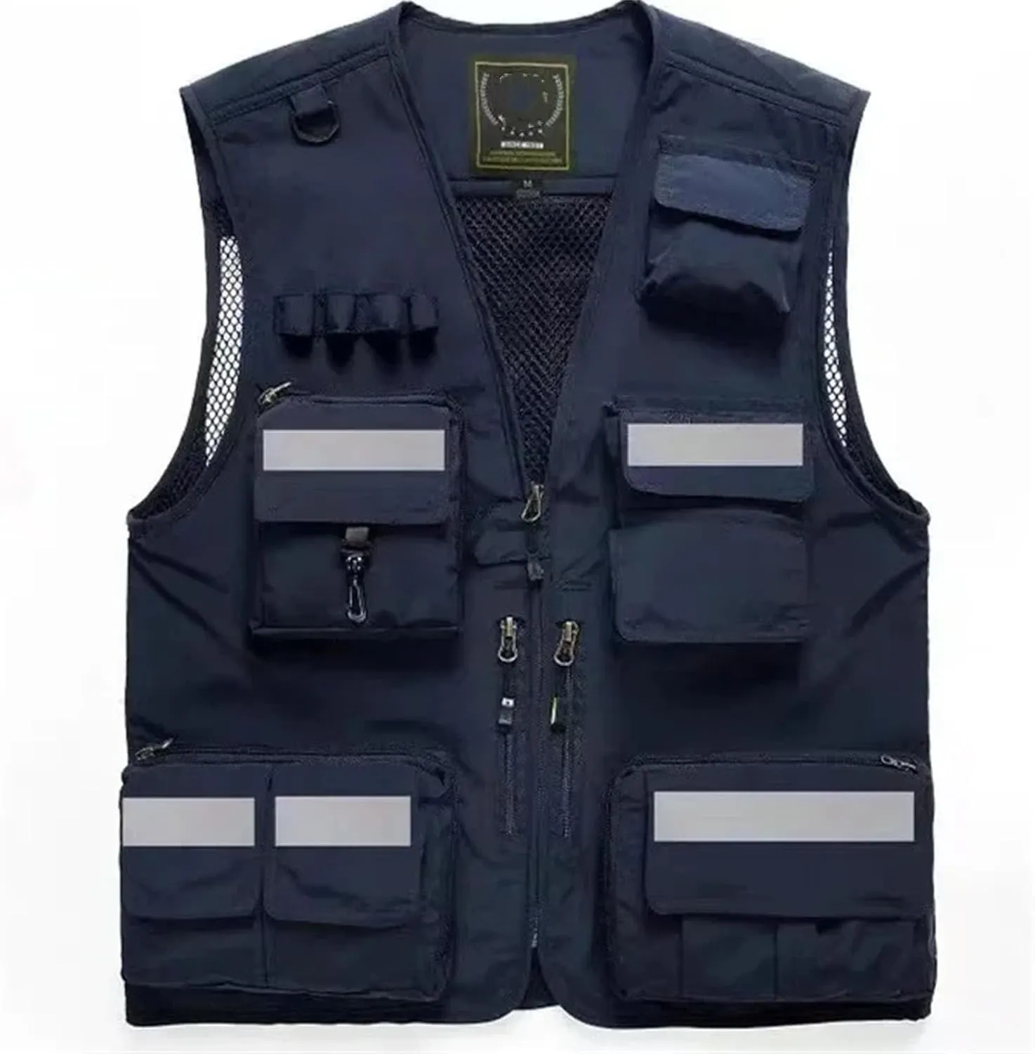 Biking Reflective Vest Breathable Mesh Construction Workwear Motorcycle Cycling Vest Night Running Wear