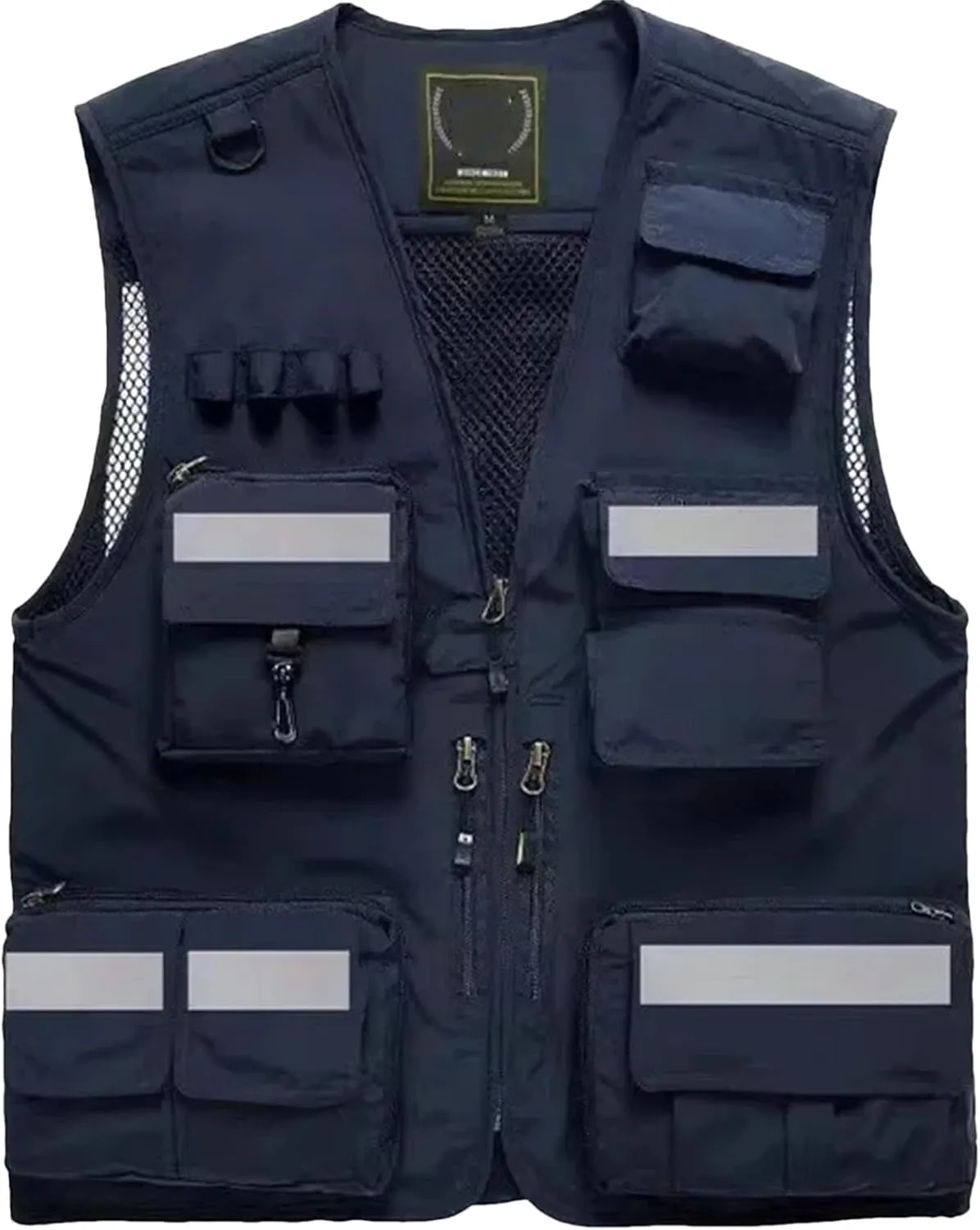 Biking Reflective Vest Breathable Mesh Construction Workwear Motorcycle Cycling Vest Night Running Wear