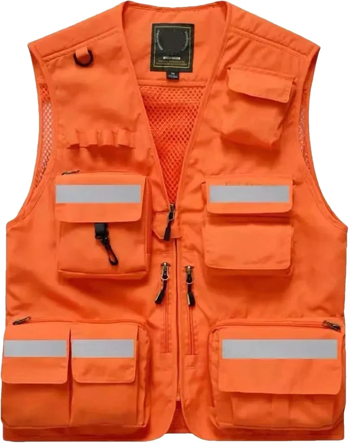 Biking Reflective Vest Breathable Mesh Construction Workwear Motorcycle Cycling Vest Night Running Wear
