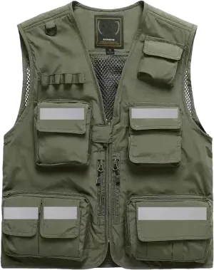 Biking Reflective Vest Breathable Mesh Construction Workwear Motorcycle Cycling Vest Night Running Wear