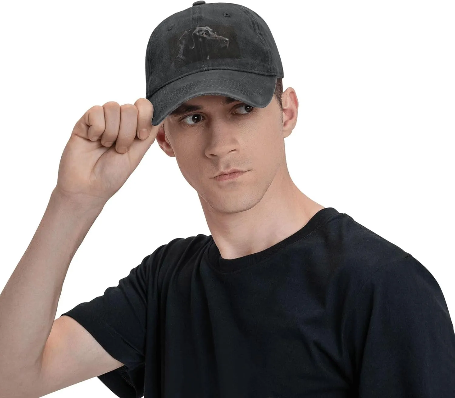 Black Labrador Unisex Baseball Cap Breathable Cotton Trucker Hat Classic Denim Dad Hat Summer Sun Hat