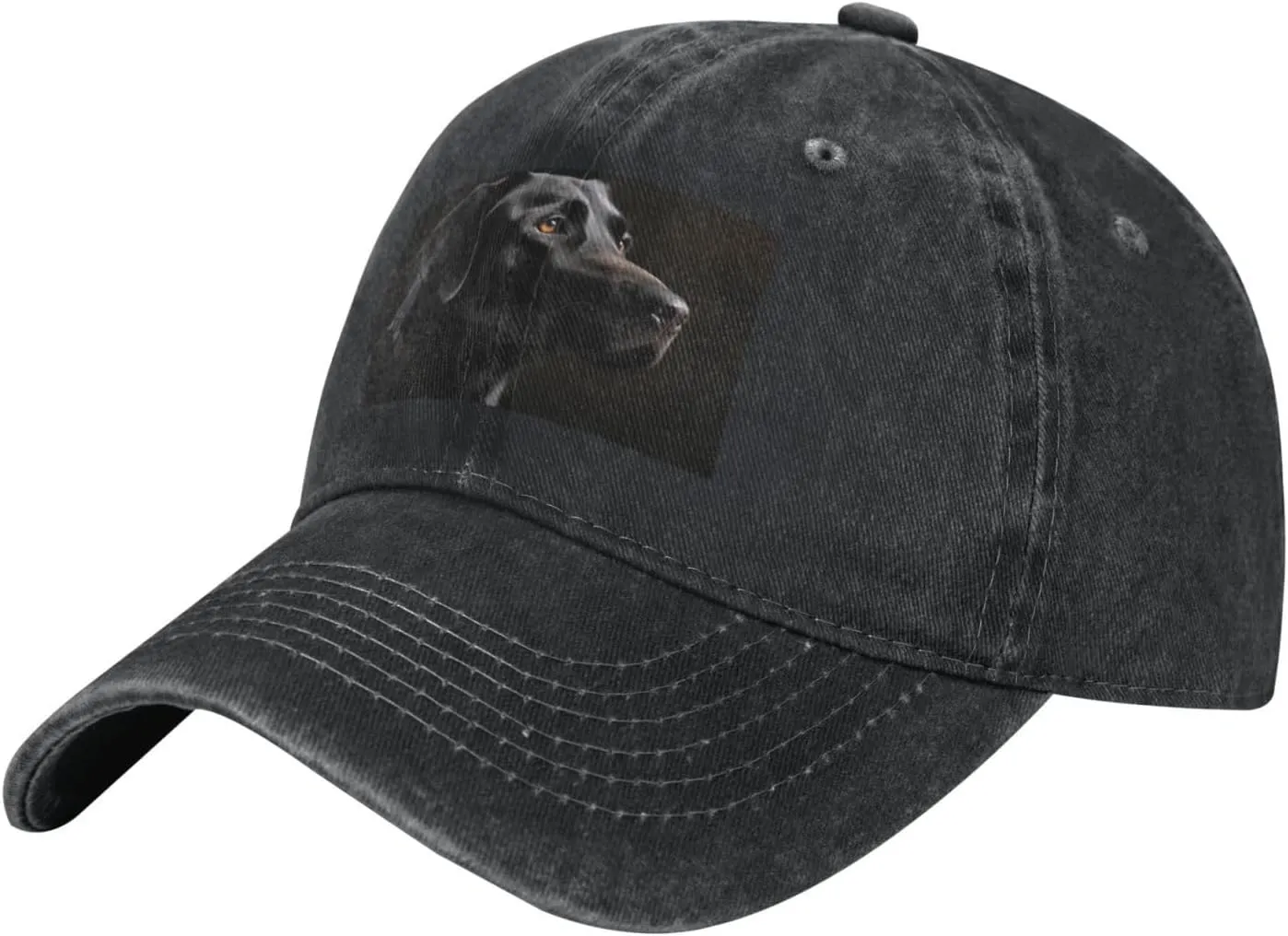 Black Labrador Unisex Baseball Cap Breathable Cotton Trucker Hat Classic Denim Dad Hat Summer Sun Hat