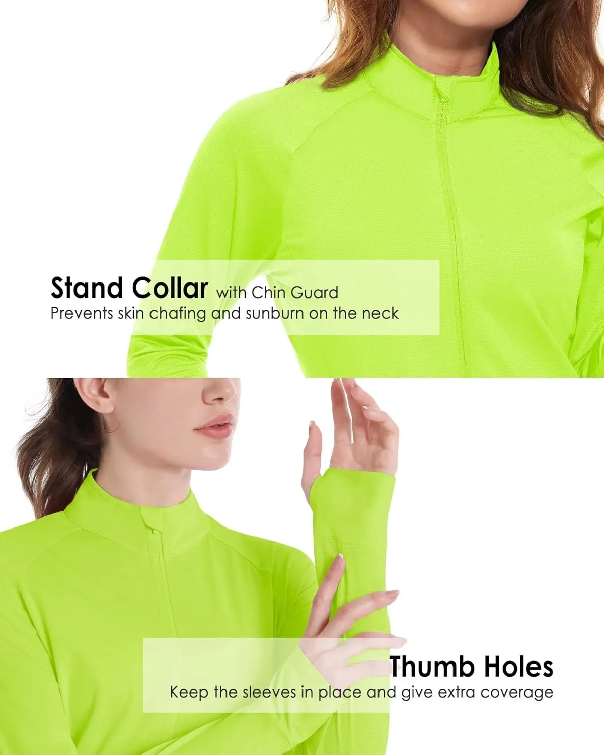 Boladeci Women's Athletic Jackets Lightweight UPF 50  Sun Shirts Long Sleeve Full Zip Up Quick Dry Running Workout Jackets