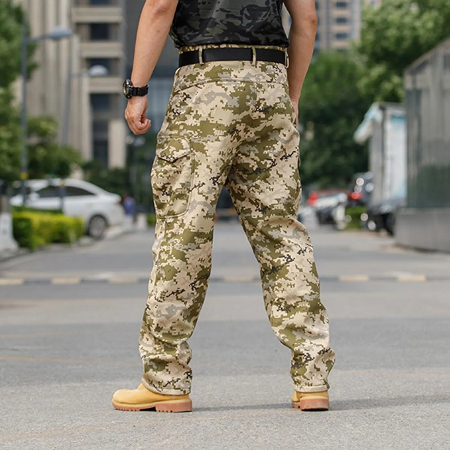 Camo Tactical Pants Men Zip Off Water Resistant Ripstop Pants Athletic Quick Dry Apparel Outdoor