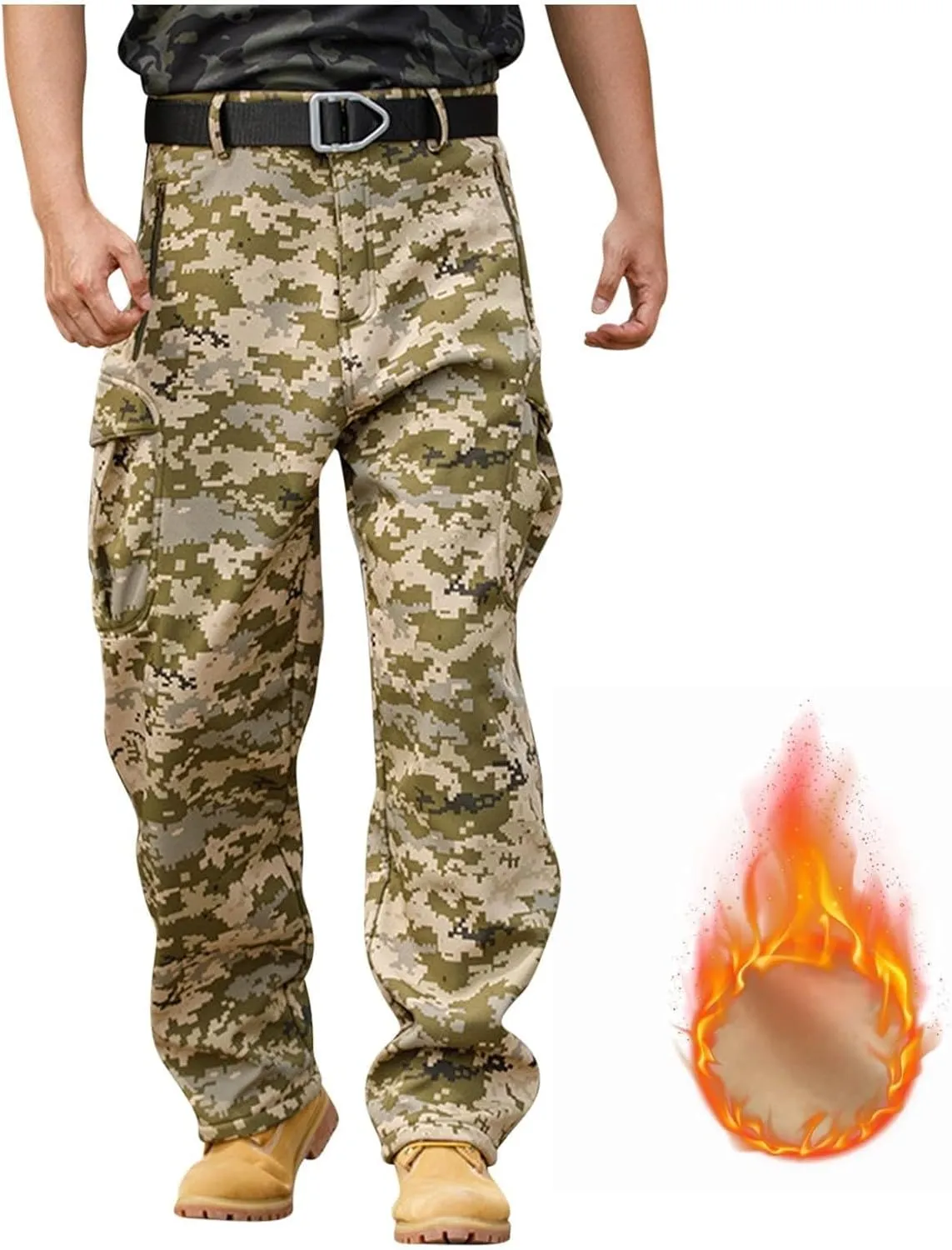 Camo Tactical Pants Men Zip Off Water Resistant Ripstop Pants Athletic Quick Dry Apparel Outdoor