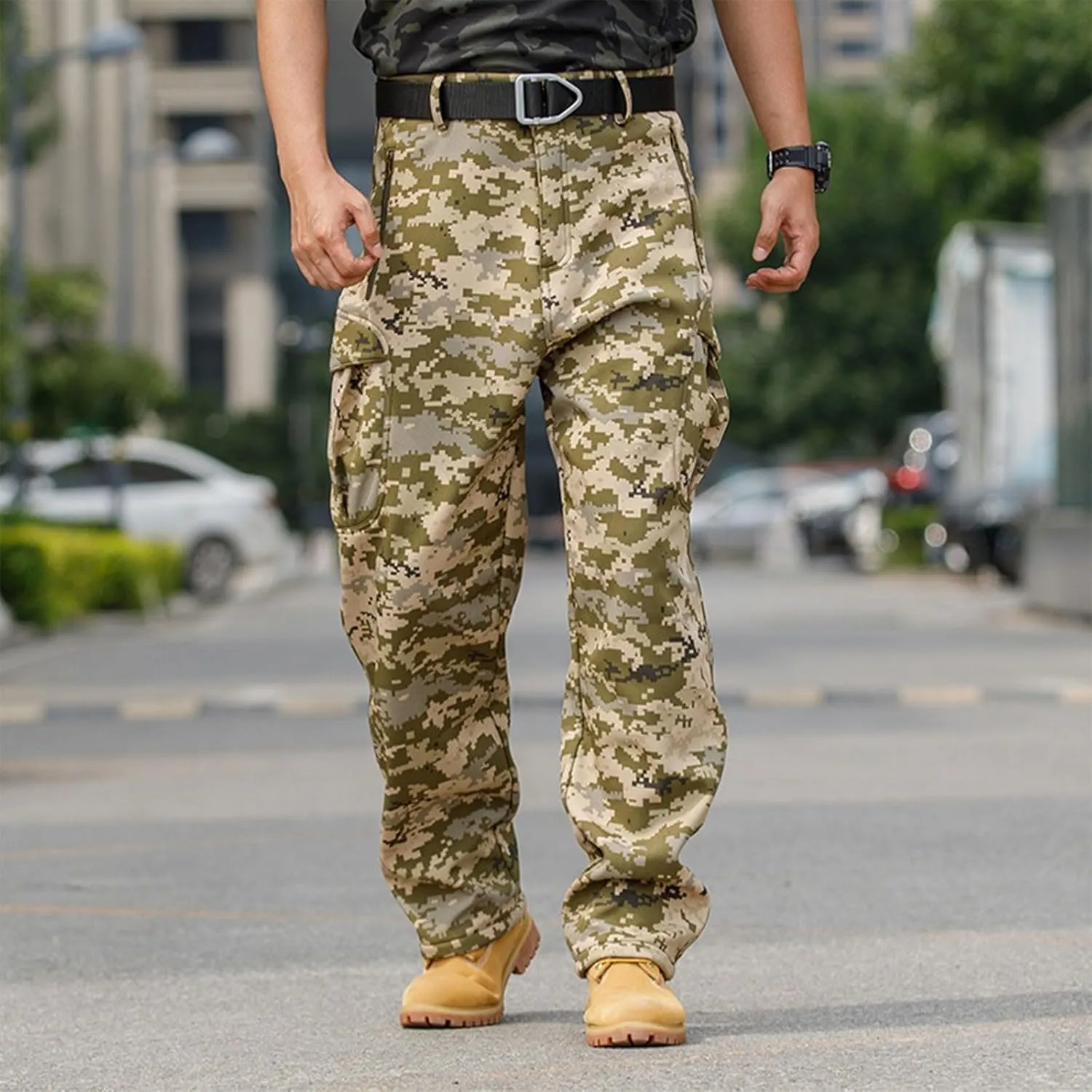 Camo Tactical Pants Men Zip Off Water Resistant Ripstop Pants Athletic Quick Dry Apparel Outdoor