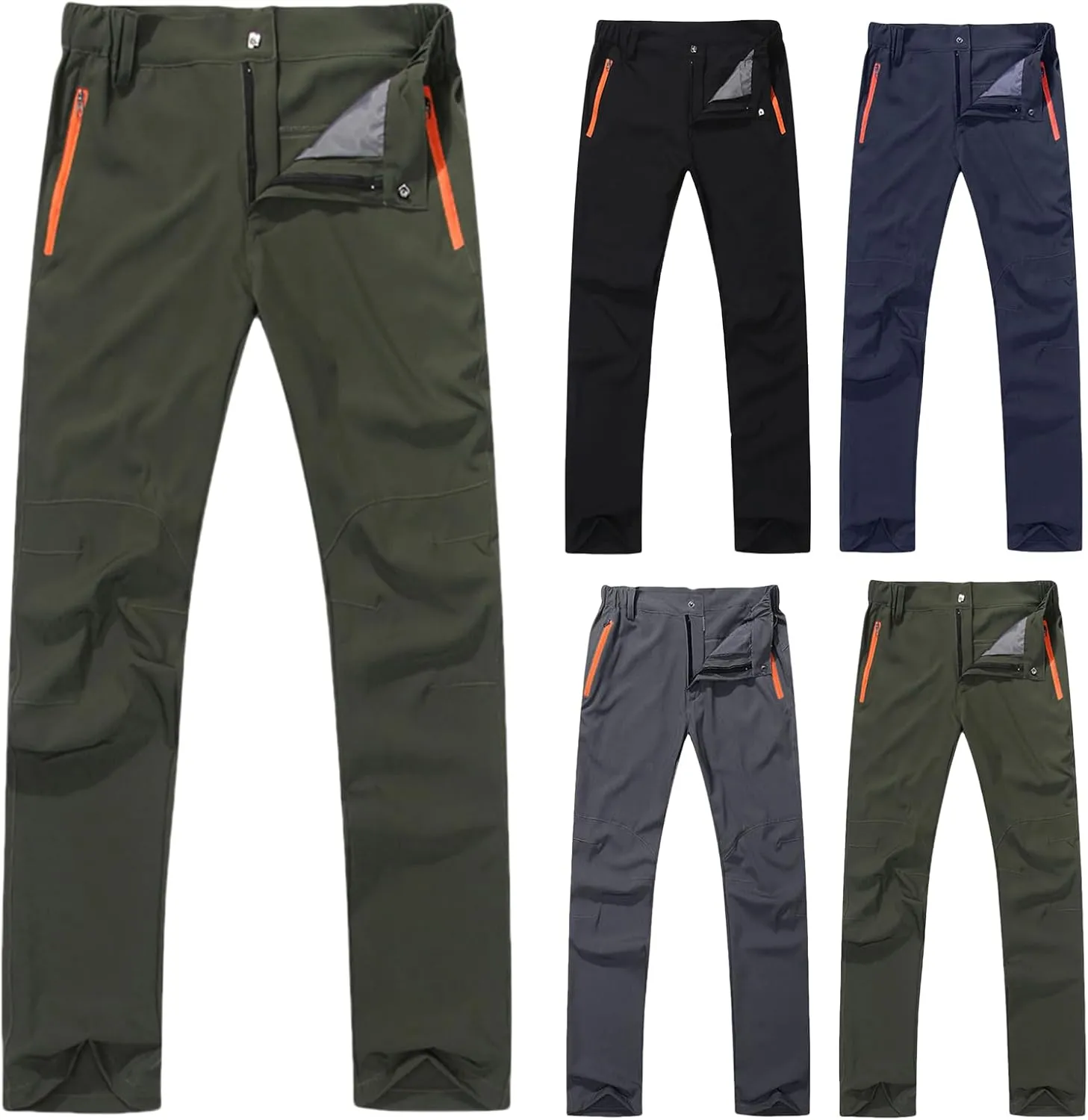 Camping Pants for Mens Quick-Dry Hiking Cargo Pants Water Resistant Breathable Outdoor Fishing Climbing Work Pant