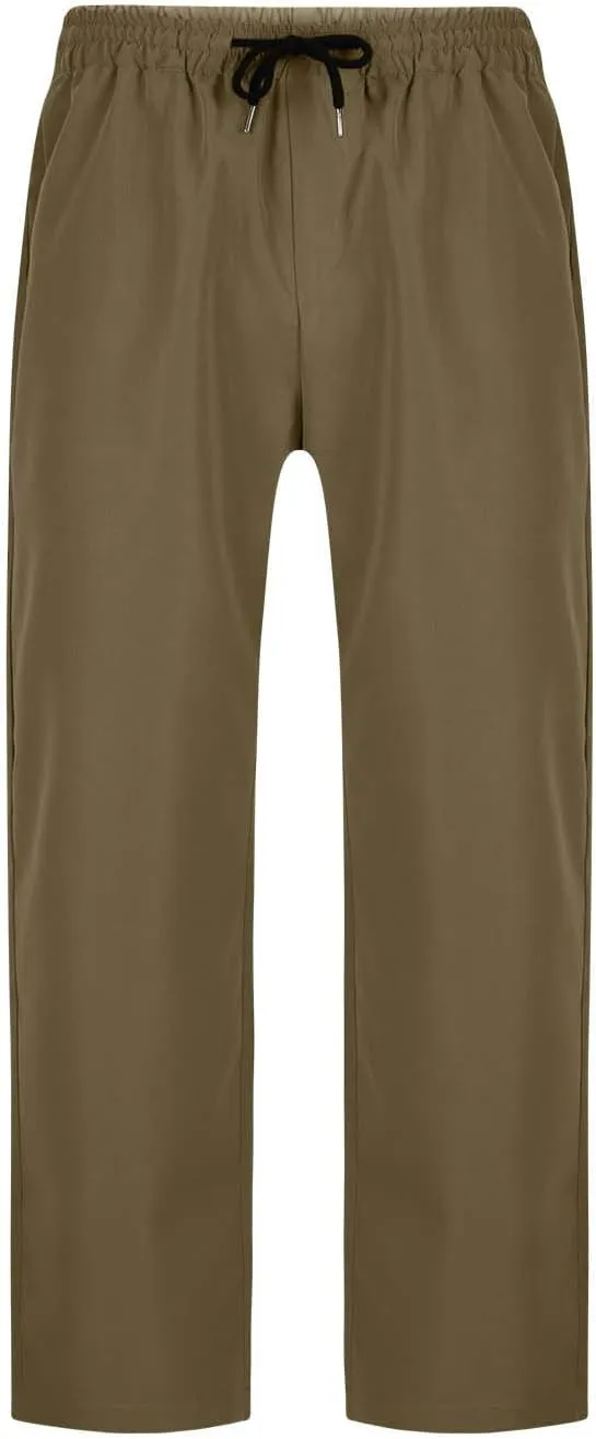 Cargo Pants for Men Lightweight Stretch Work Hiking Pants Elastic Waist Baggy Outdoor Workout Athletic Jogger Pants