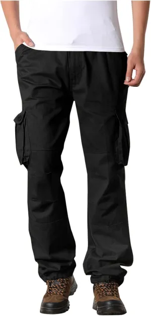 Cargo Pants for Men Relaxed Fit Big and Tall Multi Pockets Straight Athletic Sweatpants Causal Baggy Joggers 2023