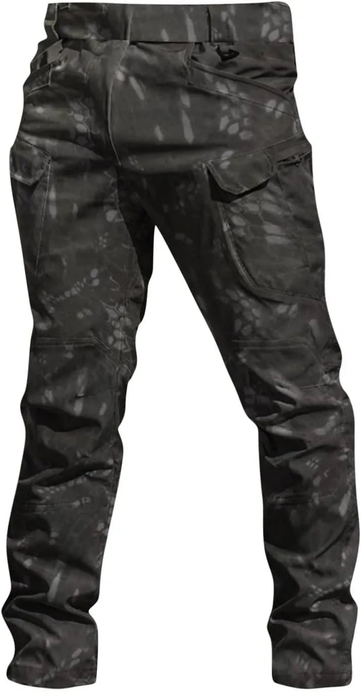 Cargo Work Pants for Men Tactical Water Resistant Hiking Pants Relaxed Fit Multi Pockets Stretch Quick Dry Work Pants