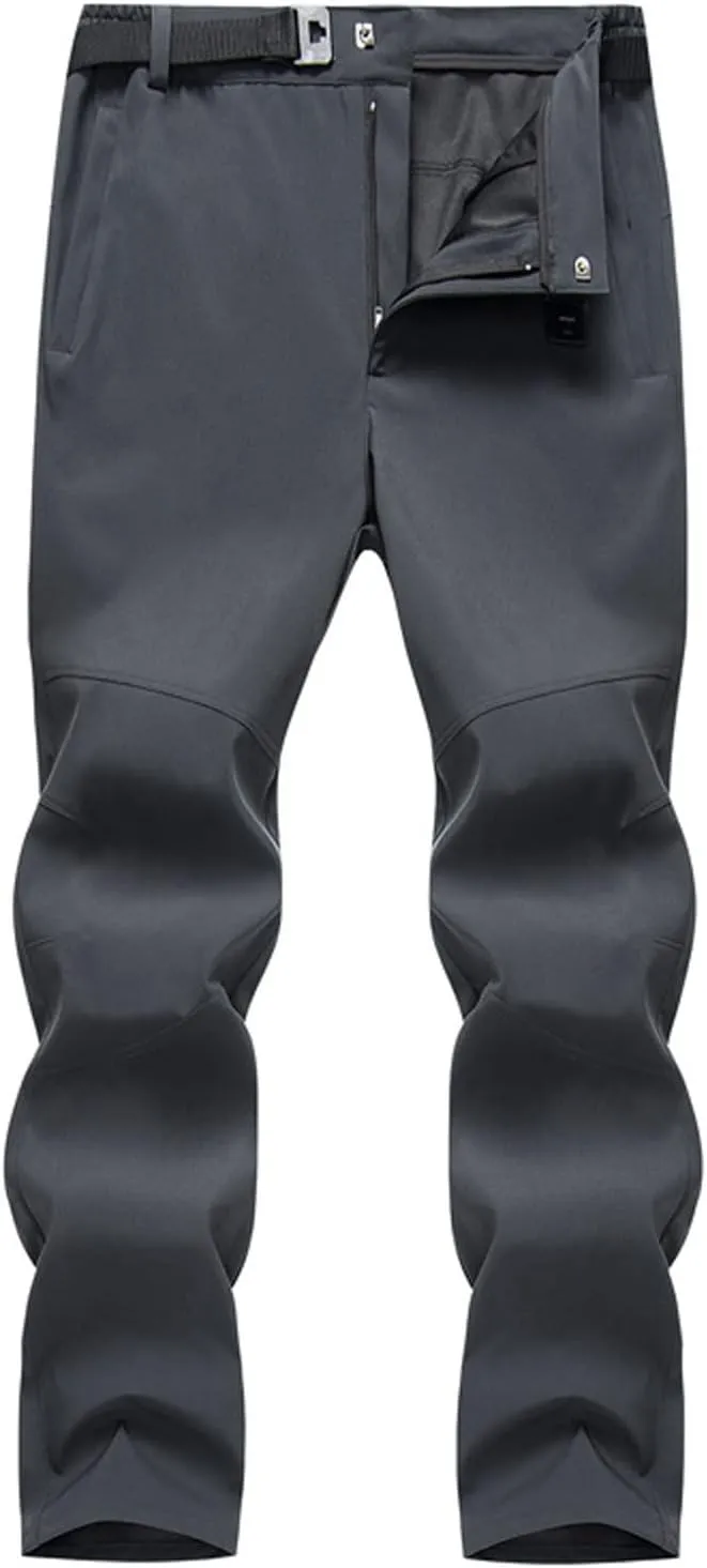 Casual Pants for Men Fashion Cotton Buckle Zipper Solid Skinny-Fit Jogger Trousers Outdoor Sports Climbing Pants