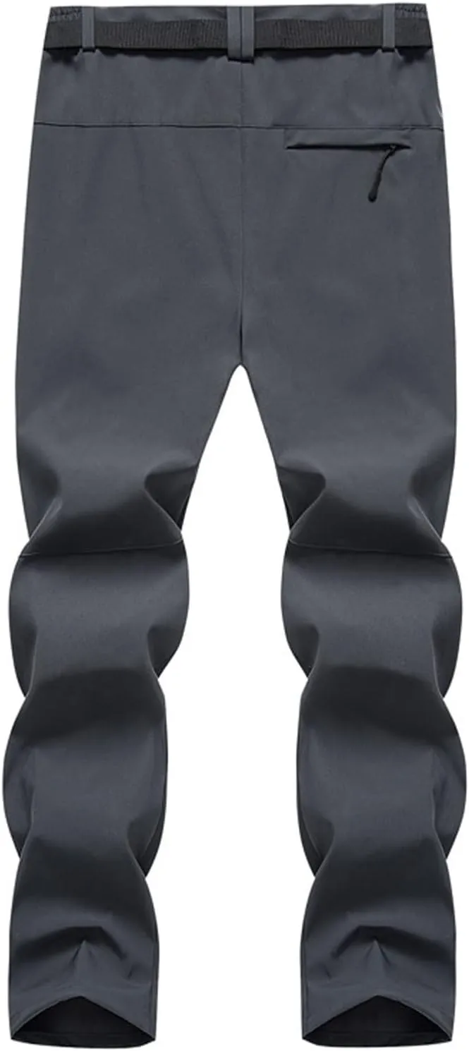 Casual Pants for Men Fashion Cotton Buckle Zipper Solid Skinny-Fit Jogger Trousers Outdoor Sports Climbing Pants