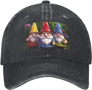 Colorful Gnomes Unisex Baseball Cap Breathable Cotton Trucker Hat Classic Denim Dad Hat Summer Sun Hat