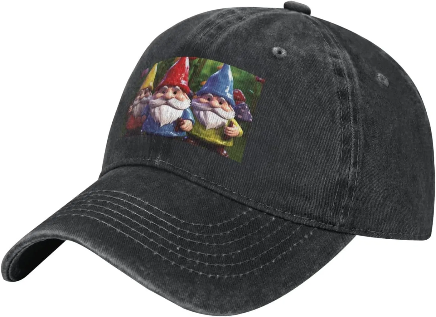 Colorful Gnomes Unisex Baseball Cap Breathable Cotton Trucker Hat Classic Denim Dad Hat Summer Sun Hat
